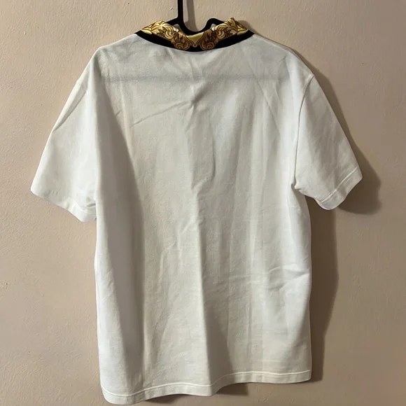 Versace Barocco Baroque Logo monogram polo tee shirt NEW - Picture 6 of 7